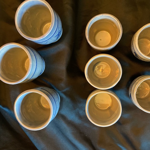 Vintage Gerzit Staffel Cobalt Blue Salt Glazed Pitcher and Glass Set - Picture 9 of 10